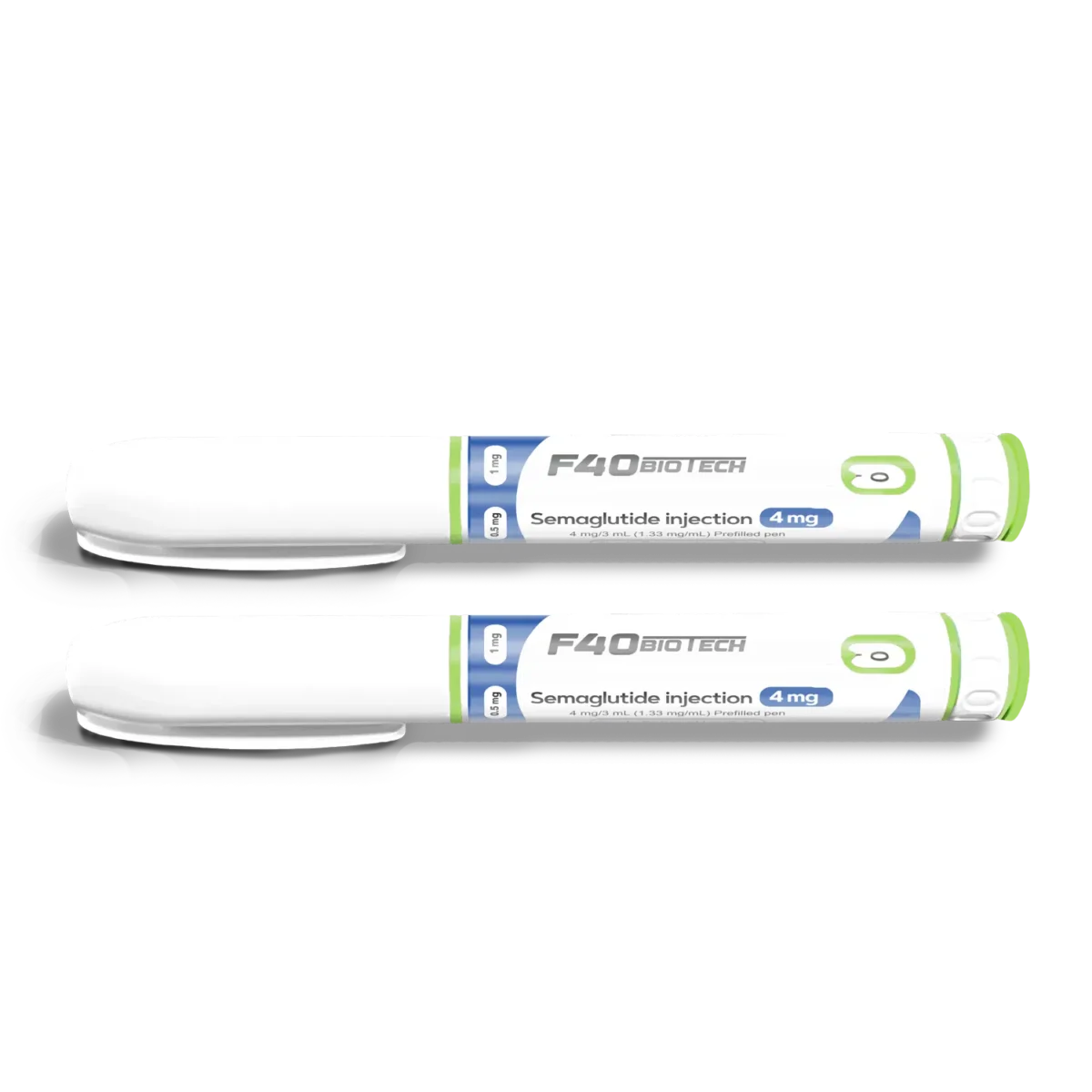 2 PACK – F40 Semaglutide (Generic Ozempic) pen 4mg – Adjustable dosage pen .25MG/.5MG/1MG injection. 3 SETTINGS - Image 1
